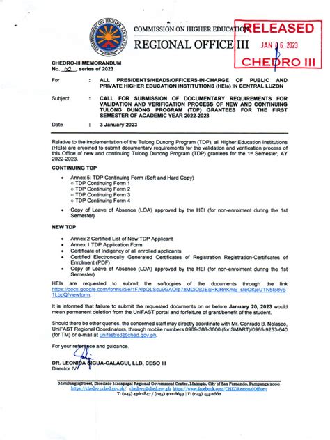 cmo 3 series of 2023|CHEDRO III Memorandum 2023 – chedro3.